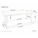 Стол обеденный SIGNAL FRESNO дуб/черный 150-210/90